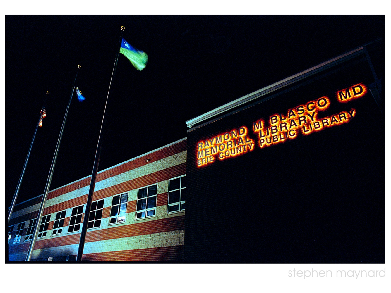 The Blasco Memorial Library building in Erie County, Pennsylvania